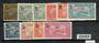 GUADELOUPE 1925 set of 10 surcharges. Extremely lightly hinged mint. - 20085 - LHM