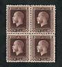NEW ZEALAND 1915 Geo 5th Definitive 3d Brown. Recess print. Two perf pair in block. One pair UHM One pair LHM. - 20103 - LHM