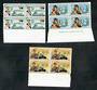 NEW ZEALAND 1968 Armed Forces. Set of 3 in blocks of 4. - 20108 - UHM