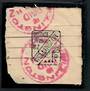 NEW ZEALAND Early Frank Postage Paid 1d with Wellington Paid cancel in red. Piece. - 20146 - PostalHist