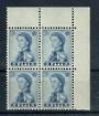 FIJI 1959 Elizabeth 2nd Definitive 1d Deep Ultramarine. Corner Bkock of 4. - 20450 - UHM