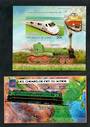 GUINEA 1985 Trains. 2 Miniature sheets. - 20516 - UHM