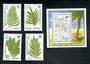 TUVALU 1987 Ferns. Set of 4 and miniature sheet. - 20589 - VFU
