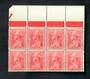 NEW ZEALAND 1926 1d Admiral. Block of 8. Only 5 stamps meet the criteria. - 20617 - UHM