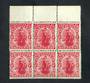 NEW ZEALAND 1909 1d Dominion Deep Carmine. Block of 6. Sideways Watermark. - 20625 - UHM