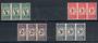 SOUTH AFRICA 1943 Postage Due War Issue. Set of 4 in units of three. Very lightly hinged. - 20781 - LHM