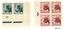 SOUTH AFRICA 1954 Definitive ½d Deep Blue-Green Plate 67 corner pair and 1d Brown-Lake Block of 4 identied as 3A. - 20792 - UHM