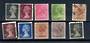 GREAT BRITAIN 1979-1980 Machins. 10 values issued due to increased postage rates. Commercially used. - 20828 - Used