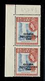 GUYANA 1967 Independence overprint 48c Kaieteur Falls. Variety on the same stamp listed in the old Elizabethan catalogue under t