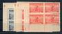 AUSTRALIA 1936 Opening of the Tasmanian Cable. Plate 1 in two positions of the 2d Red Plate 3 of the 2d Red and Plate 1 of the 3