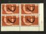 NEW ZEALAND 1970 Pictorial 15c Chestnut, Pale Chestnut and Black with Inverted Watermark Block of 4. - 21037 - UHM
