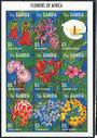 GAMBIA 1995 Flowers of Africa. Miniature sheet. - 21056 - UHM