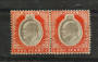 MALTA 1903 Edward 7th Definitive 1d Black Brown and Red. Joined pair. Good perfs. Well-centred. - 21183 - Mint