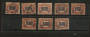 ITALY 1878 Officials overprinted for grneral use. The overprint on the $1 has a bad corner. (It catalogues at $5). Set of 8. - 2
