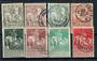 BELGIUM 1910 Brussels Exhibition. Set of 8. - 21277 - Used