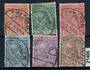ALBANIA 1913 Definitives. Set of six. Nice postmarks SHKODER. - 21406 - FU