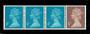 GREAT BRITAIN 1971 Machins Coil Strip of 4. - 21469 - UHM