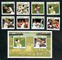ST VINCENT 1988 Cricketers. Set of 8 and miniature sheet. - 21576 - UHM