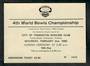 EUPHERMIA Bowls 1980 Admission Ticket to the 4th World Bowls Championship. - 21581 -