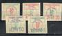 CRETE Revolutionary Assembly 1905 Definitives. Set of 5. - 21635 - Mint
