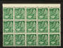 NEW ZEALAND 1935 Pictorial ½d Green. Block of 15. Rows 1 2 3. - 21818 - UHM