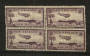 NEW ZEALAND 1935 Airmail 3d Violet. Block of 4 with very light roller cancel. - 21819 - Used