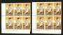 NEW ZEALAND 1969 Life Insurance 3c Baring Head on Horizontal Mesh Chalky Paper with Dull PVA Gum. Plate Blocks (of six each) 22