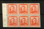 NEW ZEALAND 1938 Geo 6th Definitive 1d Red. Booklet Pane from W6a with inverted watermark and Plate 5. Very rare. - 21851 - LHM