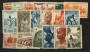 FRENCH WEST AFRICA 1947 Definitives. Set of 19. One stamp (cat £2.30) is damaged and will be replaced or a better price negotiat