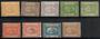 EGYPT 1867 Definitives. Set of 9. Includes both shades of the 10pa...two of the shades of the 20pa.....and both shades of the 1p