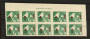 TAIWAN 1956 Surcharge 3c in red on China Airmail Bright Blue-Green Unit Stamp of 1949. Block of 10. Nice Roulettes. - 23406 - U