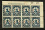 MANCHURIA 1929 Unification of China under General Chiang Kai-shek 10c Blue. Plate block of 8. - 23409 - UHM
