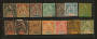 GUADELOUPE 1892 Definitives. Set of 13. Excludes 2c Brown on buff. Mixed mint and used. The top values except the 1fr are the hi
