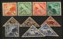 TUVA 1934 Air. Set of 9 plus the smaller size 2t Ultramarine. - 23828 - Mint