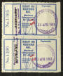 NEW ZEALAND Postmark Auckland MOBIL SAVINGS BANK AUCKLAND. Two Registration Labels overprinted Mobile P.O.Savings Bank No. 2 NZ