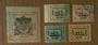 VENEZUELA Civil War Provisional Issues GUAYANA Selection of 5 items 1903 Definitive 1b and 1903 Definitive 5c 25c 50c and 1b. SG