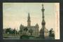 Coloured postcard by Muir and Moodie of The Octagon Dunedin. NEW ZEALAND Postmark Dunedin OUTRAM. G Class cancel rated #4 ($8.00