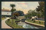 Coloured postcard by Muir and Moodie of The Gardens Invercargill. - 249304 - Postcard