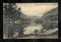 Postcard by Muir and Moodie of Queenstown Lake Wakatipu from the park in the evening. - 249435 - Postcard
