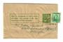 NEW ZEALAND 1935 ½d Pictorial Newspaper wrapper with ½d added postage. Used 1938. - 30020 - PostalHist