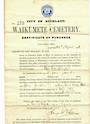 NEW ZEALAND 1906 Certificate of Purchase of Plot at Waikumete Cemetary. Showing its age. - 30098 - PostalHist