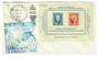 USA 1948 Pan American Airways First Clipper Flight Cover from Boston to Barcelona Spain. Blue Cachet.