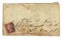 GREAT BRITAIN 1848 1d Red on cover from Yarmouth. Stain. - 30315 - PostalHist