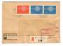 SWITZERLAND 1960 Europa. Set of 2 on registered cover. Interesting cachet PASSED FREE US CUSTOMS AT NEW YORK. - 30439 - PostalHi