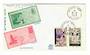 ALGERIA 1962 Independence. Two values of the current French issue overprinted EA on first day cover. One of the stamps has the o