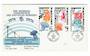 NOUVELLES HEBRIDES 1976 Centenary of the Telephone. Set of 3 on first day cover. - 30539 - PostalHist