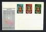 RHODESIA 1972 Christmas. Set of 3 on first day cover. - 30616 - FDC