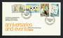 CYPRUS 1984 Anniversaries and Events. Set of 4 on first day cover. SOCCER MAPS STAMP COLLECTING MEDICAL. - 30635 - FDC