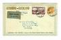 NEW ZEALAND 1931 First Flight from Gisborne to Auckland with 3d Brown Air and 2d Yellow Geo 5th. Typed address. Advertising cove