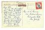 USA 1966 Postcard to New Zealand 11c Statue of Liberty.
